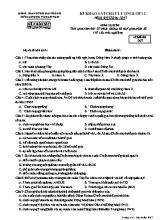 Đề thi khảo sát chất lượng môn Lịch sử Lớp 12 - Mã đề 067 - Năm học 2016-2017 - Sở GD & ĐT Hải Phòng